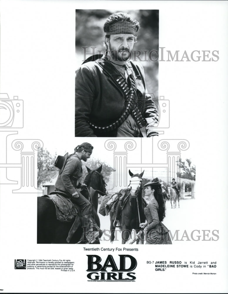 1995 Press Photo James Russo and Madeleine Stowe star in Bad Girls - cvp44172