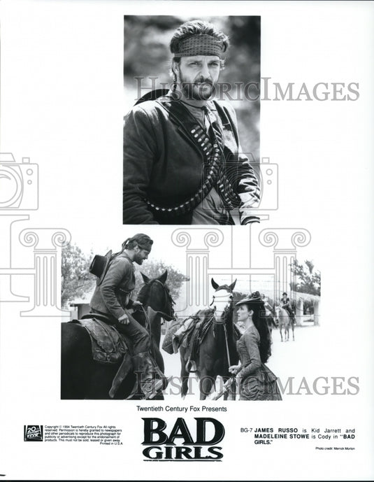 1995 Press Photo James Russo and Madeleine Stowe star in Bad Girls - cvp44172
