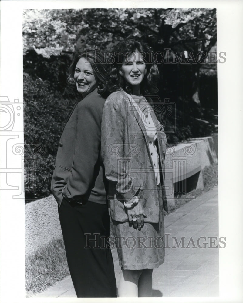 Undated Press Photo Jane Wallace and Mary Matalin co-hosts of Equal Time- Historic Images