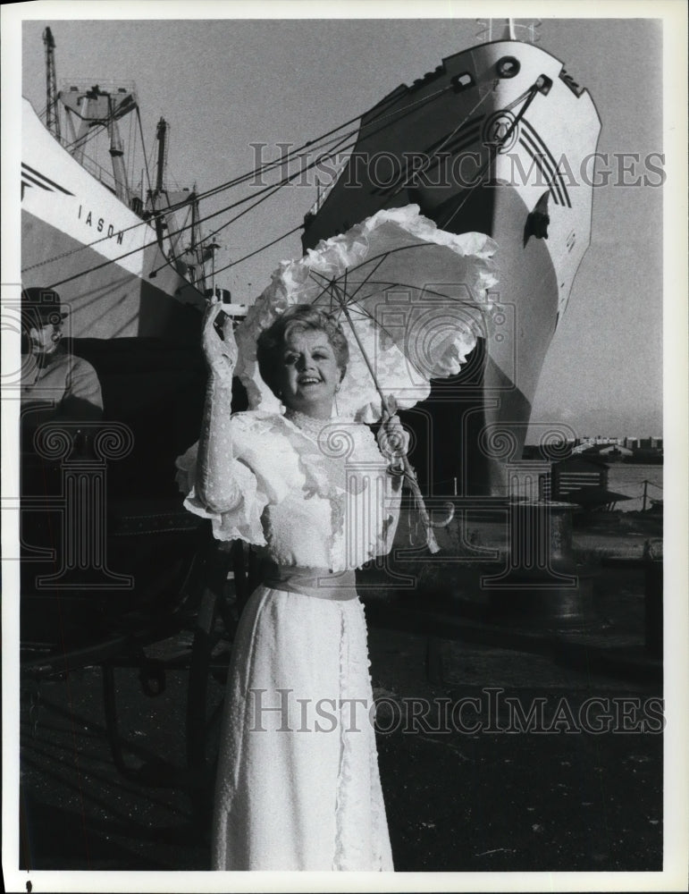 1984 Press Photo Angela Lansbury in &quot;The First Olympics - cvp44339- Historic Images