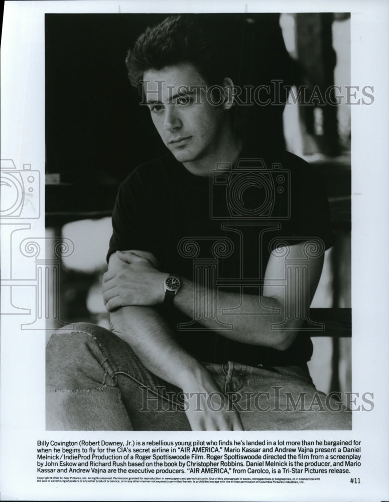 1990 Press Photo Air America Robert Downey Jr - cvp44505- Historic Images