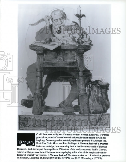 Undated Press Photo Norman Rockwell Christmas- Historic Images
