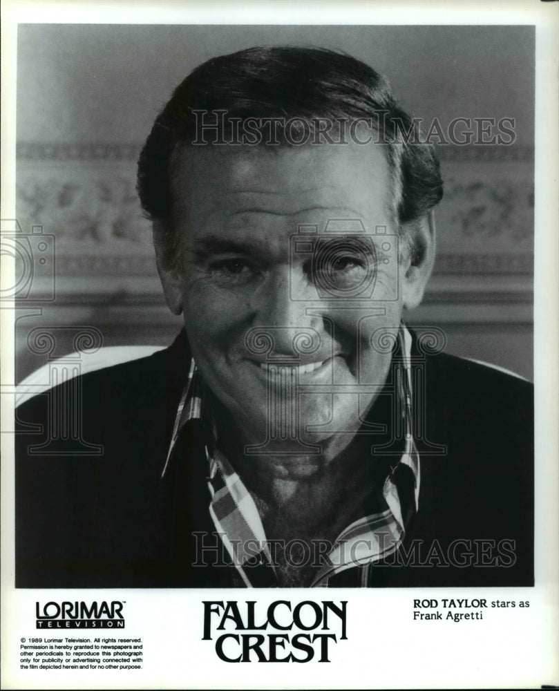 1989 Press Photo Rod Taylor stars as Frank Agretti in Falcon Crest - cvp44978- Historic Images