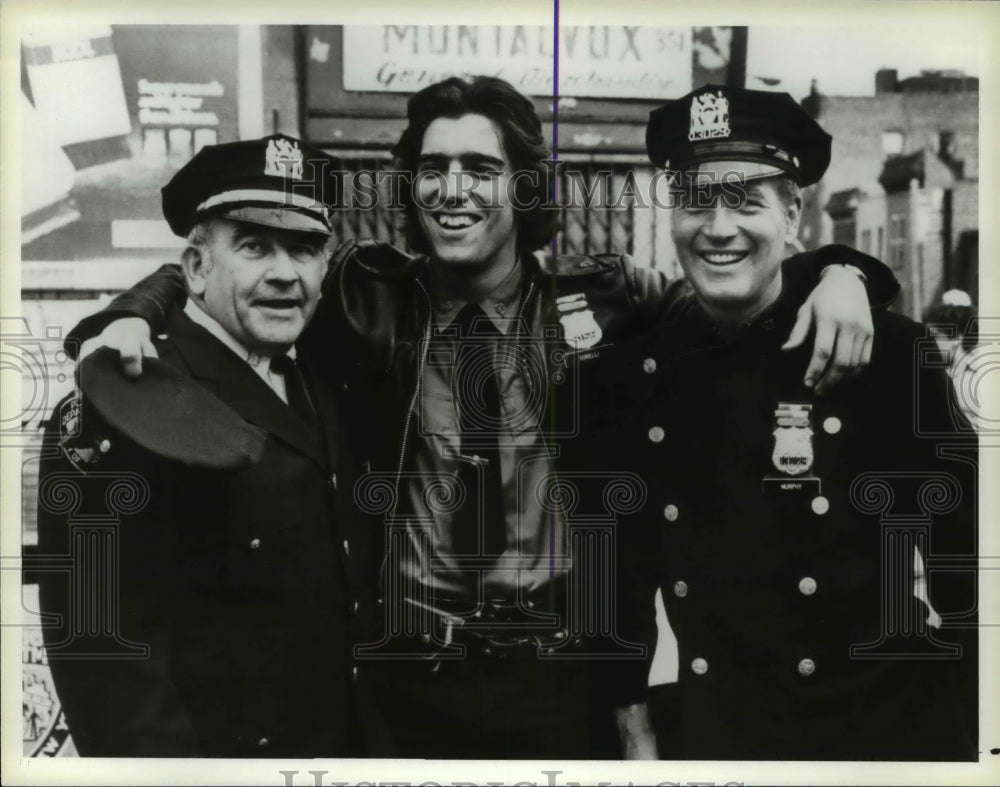 1983 Press Photo Ed Asner Ken Wahl Paul Newman in Fort Apache The Bronx- Historic Images