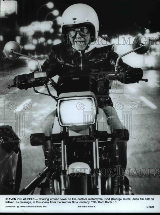 1980 Press Photo George Burns stars as God in Oh God Book II - cvp45274- Historic Images