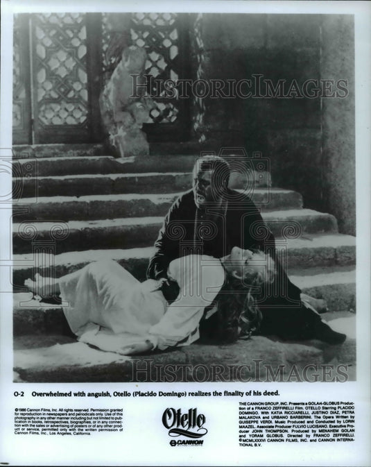 1987 Press Photo Placido Domingo in "Otello"- Historic Images