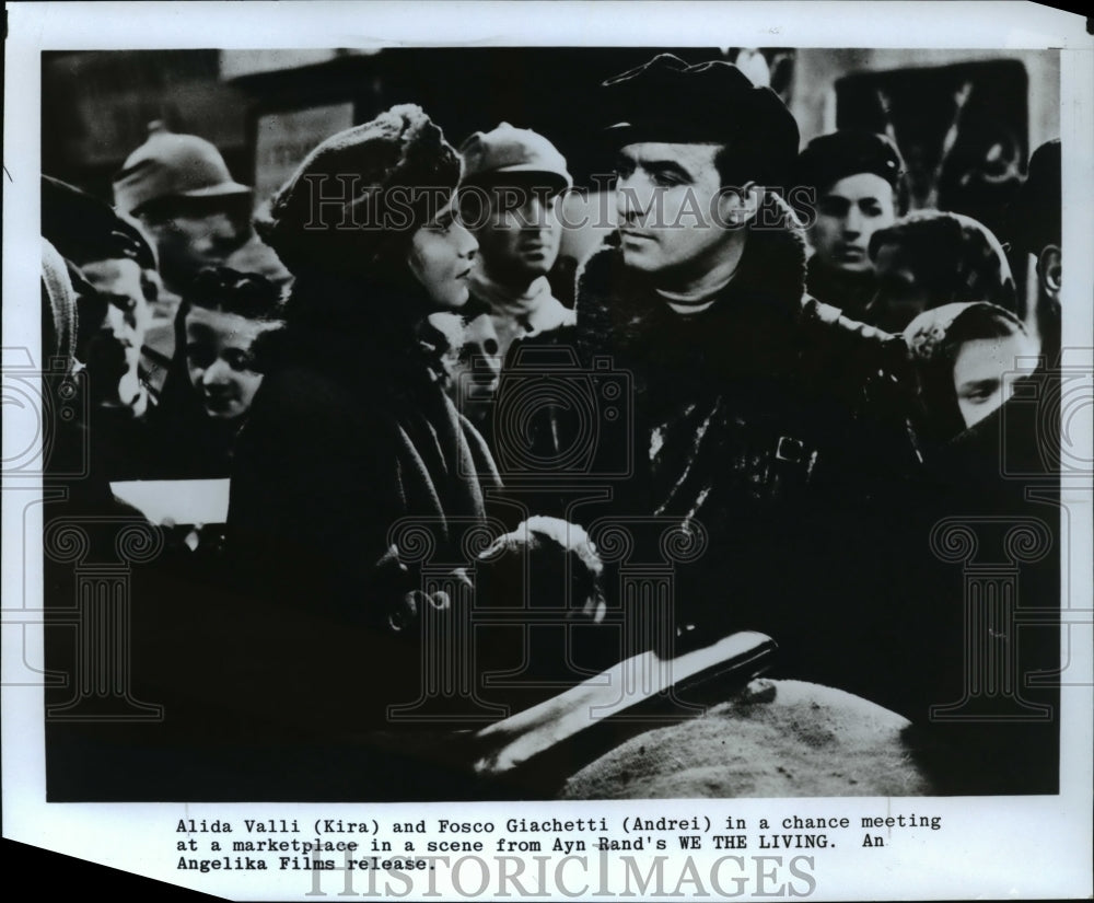 1989 Press Photo Alida Valli and Fosco Giachetti in &quot;We The Living&quot; - cvp45369- Historic Images