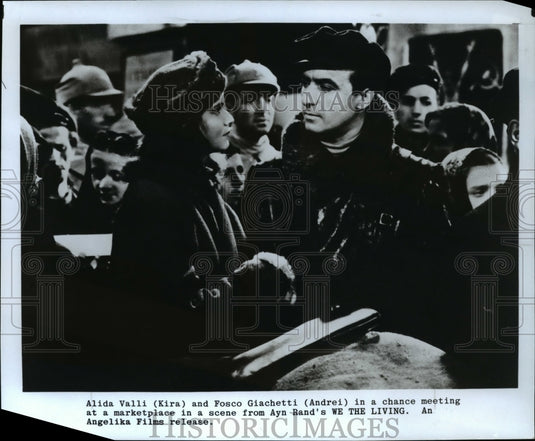 1989 Press Photo Alida Valli and Fosco Giachetti in "We The Living" - cvp45369- Historic Images