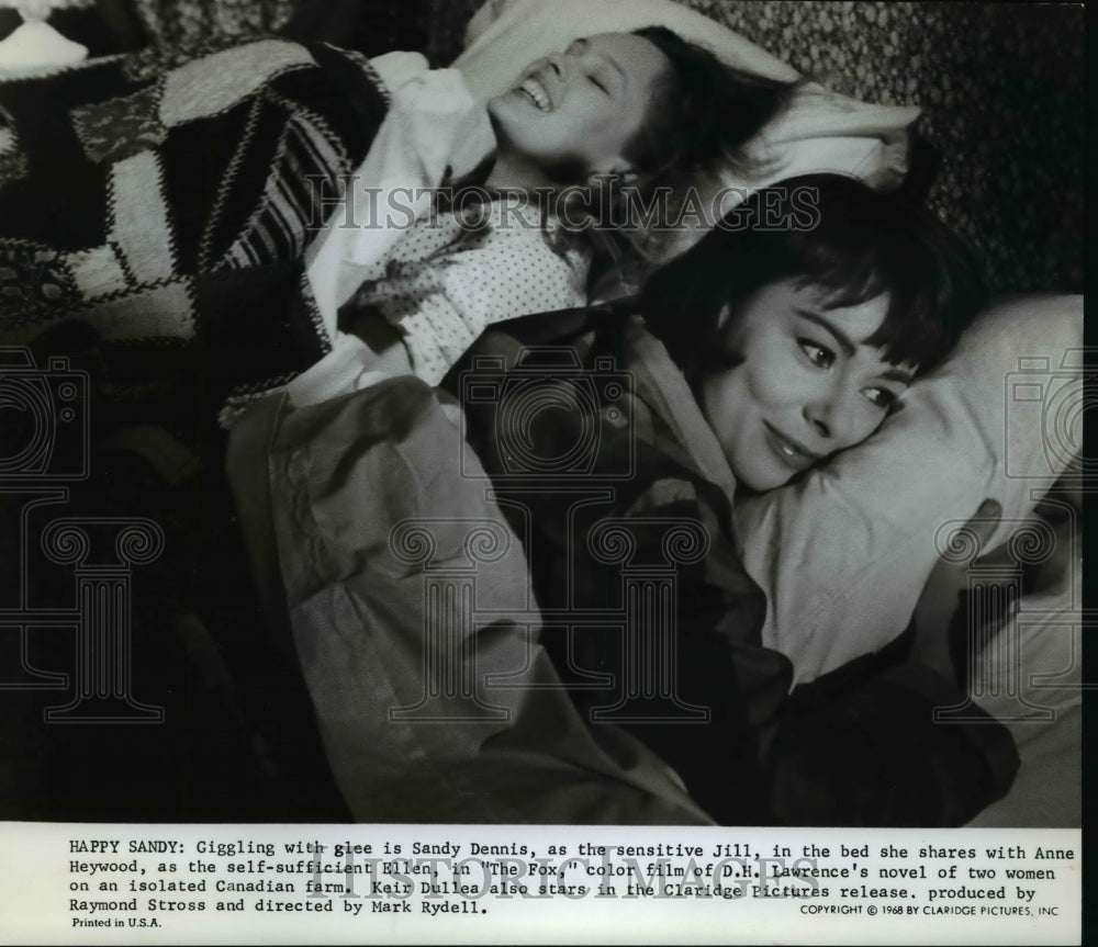 1970 Press Photo Sandy Dennis and Anne Heywood in The Fox - cvp45469