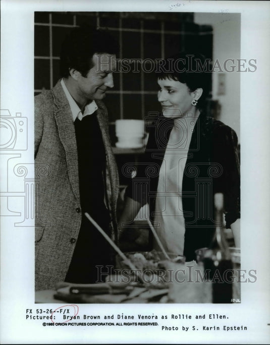 1986 Press Photo FX Bryan Brown Diane Venora - cvp45556- Historic Images