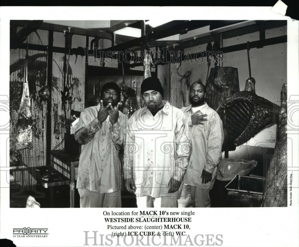 Undated Press Photo On Location for Mack 10 Single Ice Cube and WC Rap Group- Historic Images