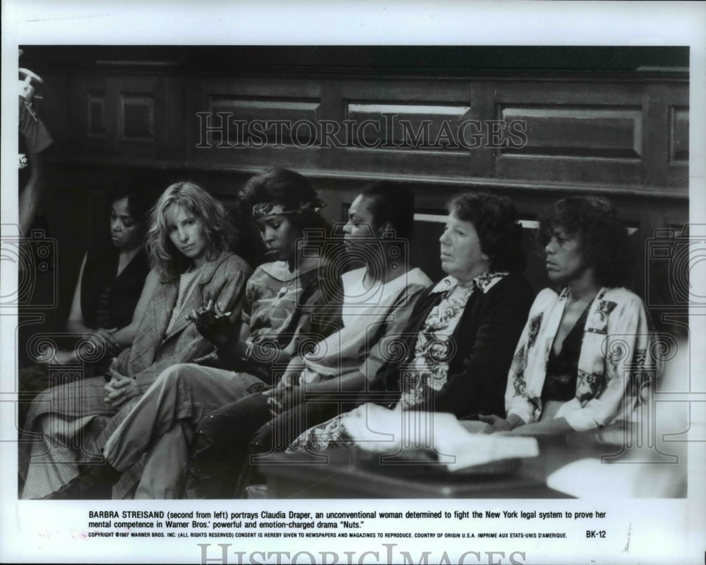 1987 Press Photo Barbra Streisand as Claudia Draper in Nuts - cvp45780- Historic Images