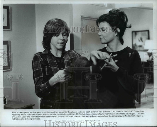 1981 Press Photo Marsha Mason and Kristy McNichol star in Only When I Laugh- Historic Images