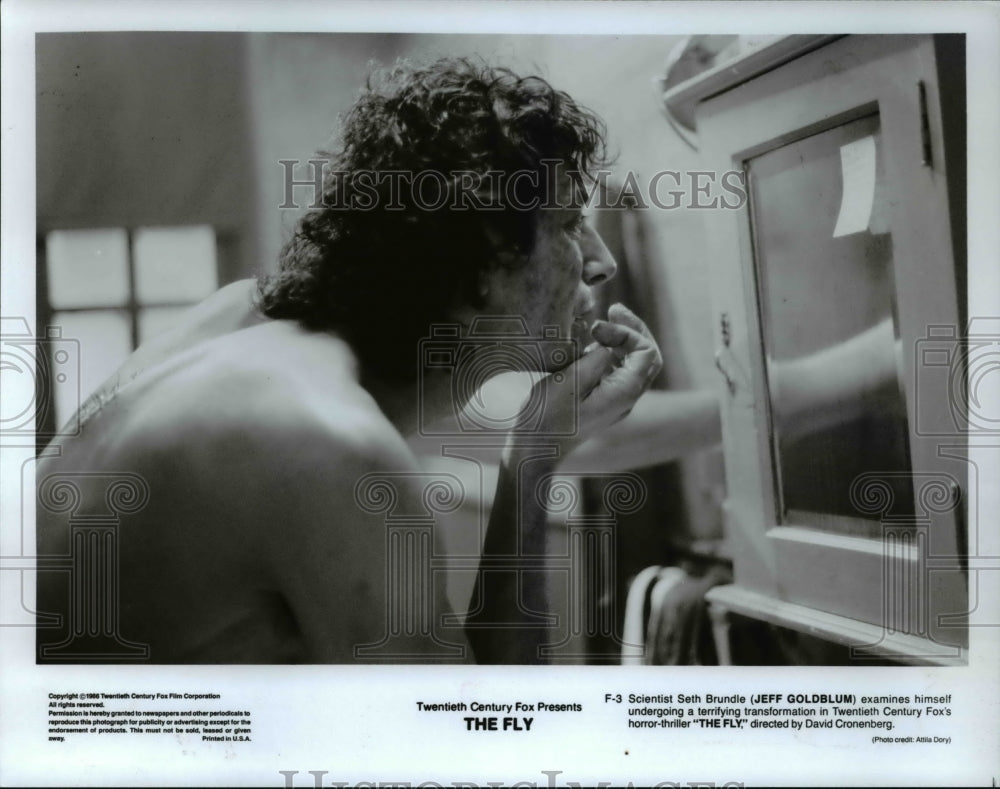 1986 Press Photo Jeff Goldblum stars as Seth Brundle in The Fly - cvp45806- Historic Images