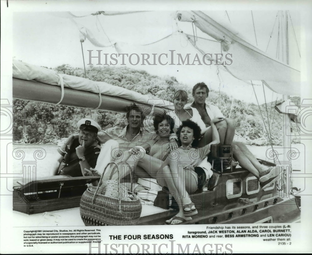 1981 Press Photo The Four Seasons Jack Weston Alan Alda Carol Burnett- Historic Images