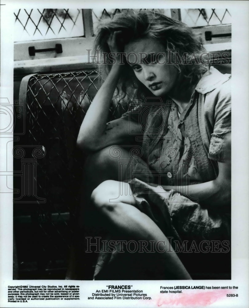 1986 Press Photo Jessica Lange in &quot;Frances&quot; - cvp45845- Historic Images