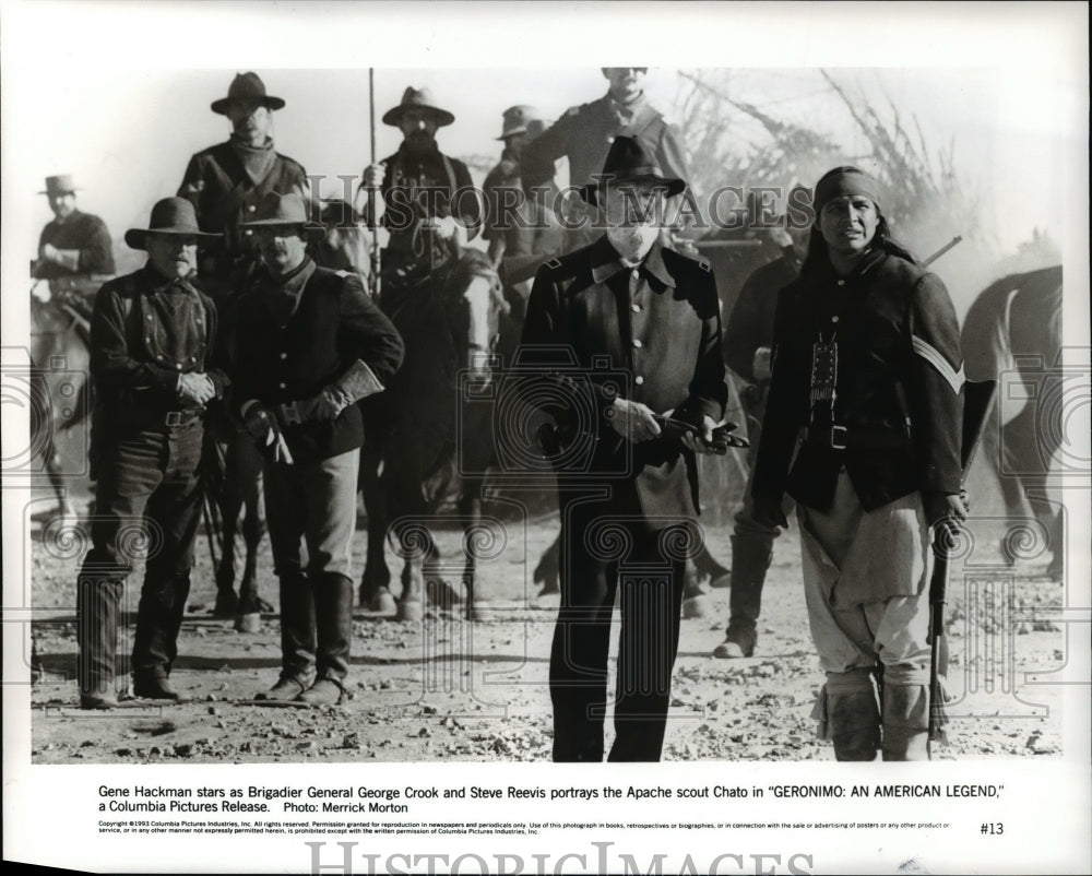 1994 Press Photo Gene Hackman & Steve Reevis in Geronimo: An American Legend- Historic Images