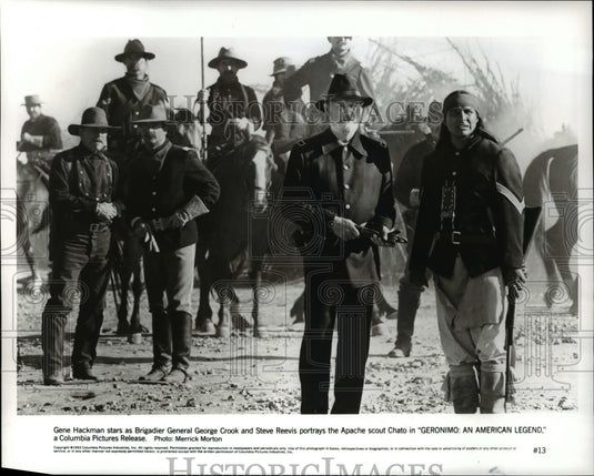 1994 Press Photo Gene Hackman & Steve Reevis in Geronimo: An American Legend- Historic Images