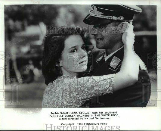 1983 Press Photo Lena Stolze and Ulf-Jurgen Wagner star in The White Rose- Historic Images