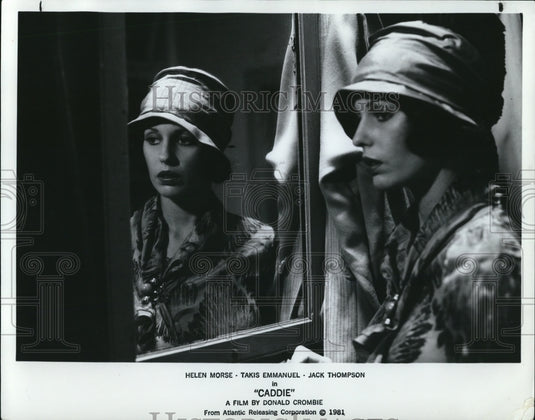1981 Press Photo Helen Morse in Caddie- Historic Images