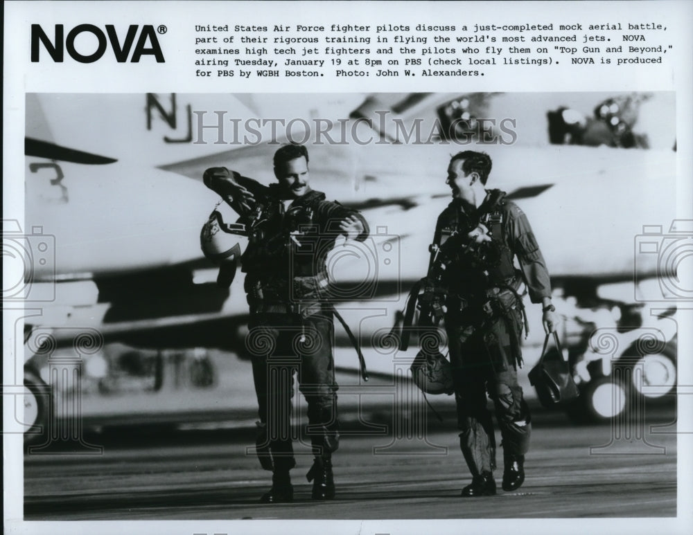 1988 Press Photo United States Air Force Fighter Pilots on Top Gun and Beyond- Historic Images