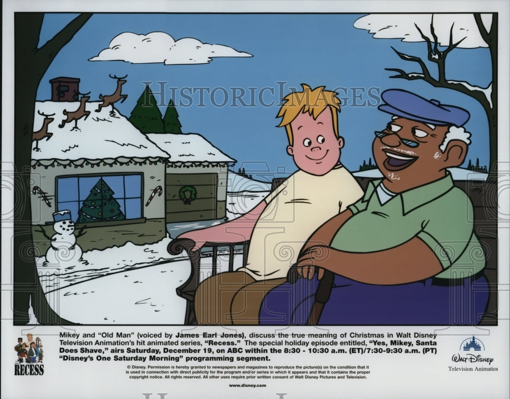 Undated Press Photo Mikey ans Old Man James Earl Jones On Recess - cvp46399- Historic Images