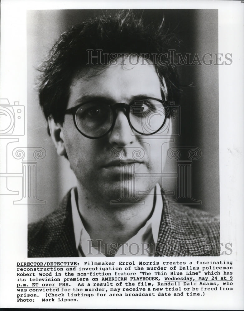 1989 Press Photo Errol Morris Director of The Thin Blue Line movie film- Historic Images