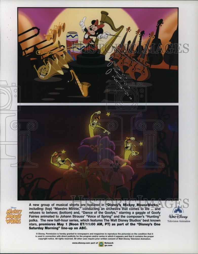 Undated Press Photo Scenes from animated cartoon Disney&#39;s Mickey MouseWorks- Historic Images