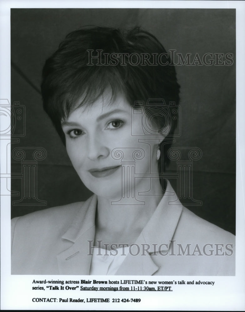 Undated Press Photo Blair Brown actress and host of Talk It Over - cvp48182- Historic Images