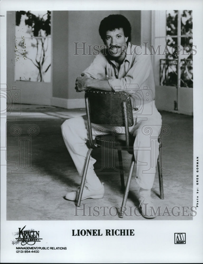 1984 Press Photo Lionel Richie R&B Pop Singer Songwriter Record Producer- Historic Images