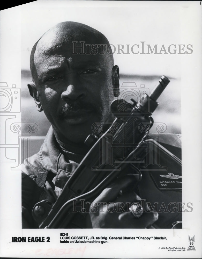1989 Press Photo Louis Gossett Jr. stars in Iron Eagle 2 - cvp48486- Historic Images