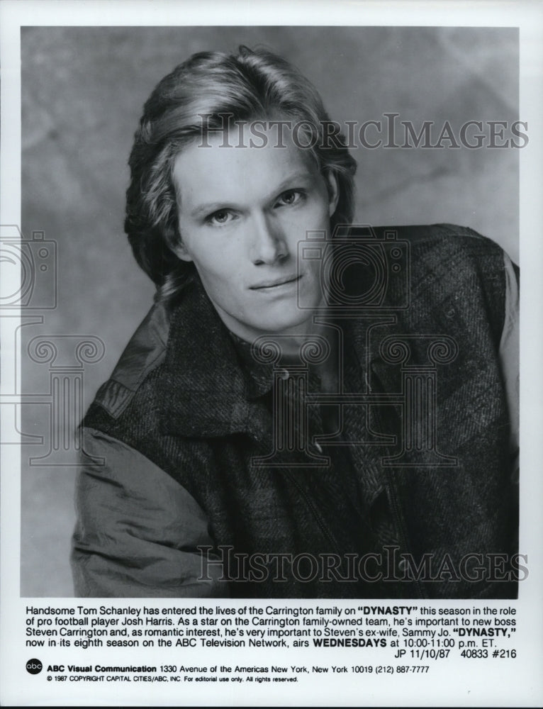 1987 Press Photo Tom Schanley in Dynasty - cvp48581- Historic Images