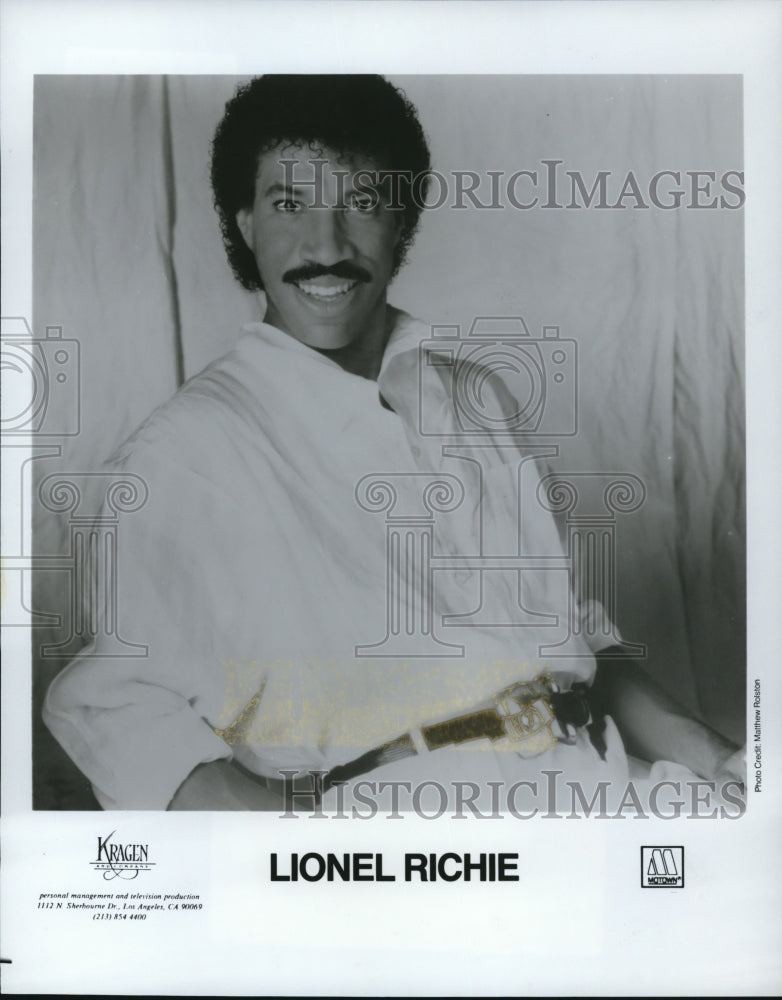 1985 Press Photo Lionel Richie - cvp48667- Historic Images