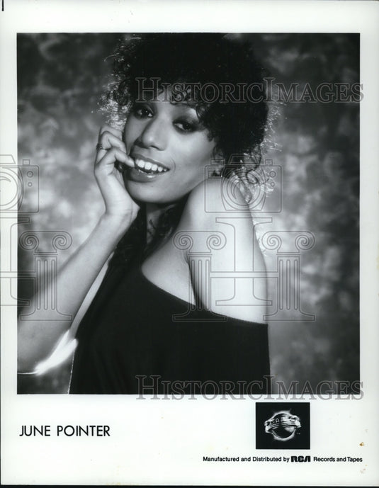 1983 Press Photo June Pointer American R&B Pop Singer The Pointer Sisters- Historic Images
