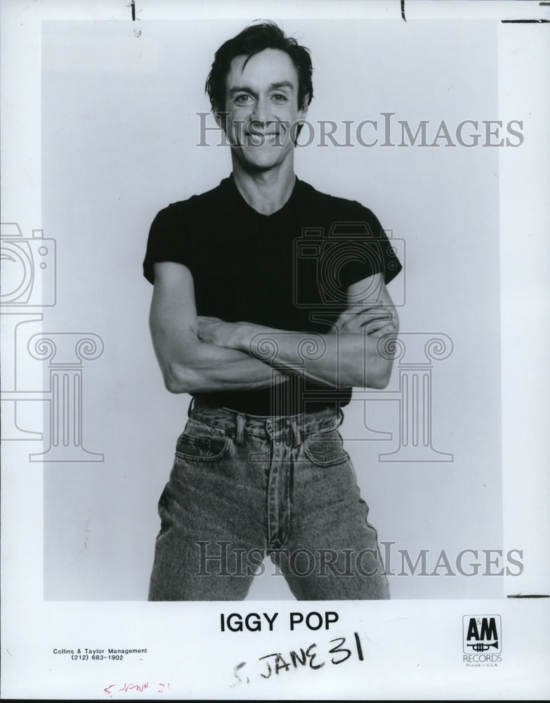 1986 Press Photo Iggy Pop Punk Rock Singer Songwriter Musician and Actor- Historic Images