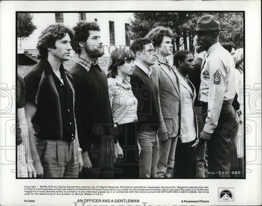 1986 Press Photo Richard Gere and Louis Gossett Jr in An Officer and a Gentleman- Historic Images