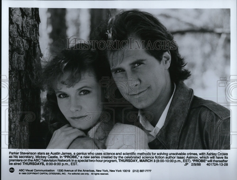 1988 Press Photo Parker Stevenson and Ashley Crowe star in Probe - cvp48902- Historic Images