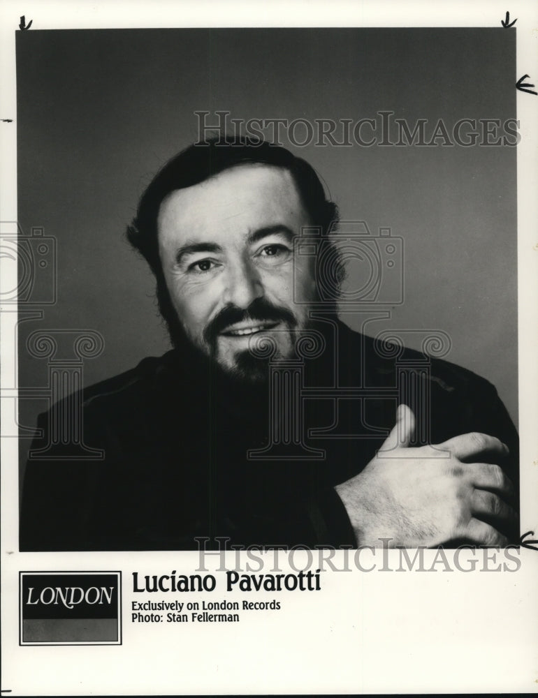 1985 Press Photo Luciano Pavarotti - cvp49223- Historic Images