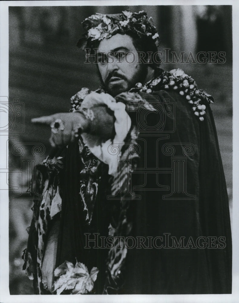 Undated Press Photo Luciano Pavarotti in Pavarotti on Great Performances- Historic Images