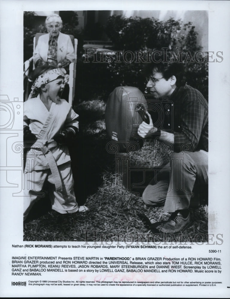 1989 Press Photo Rick Moranis &amp; Ivyann Schwan in Parenthood - cvp49396- Historic Images