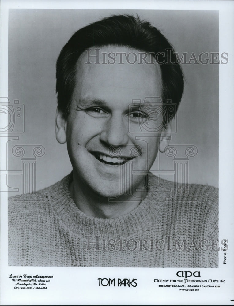 1988 Press Photo Tom Parks American Comedian Actor Writer and Producer- Historic Images
