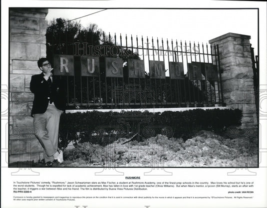 Undated Press Photo Jason Schwartzman stars as Max Fischer in Rusmore- Historic Images