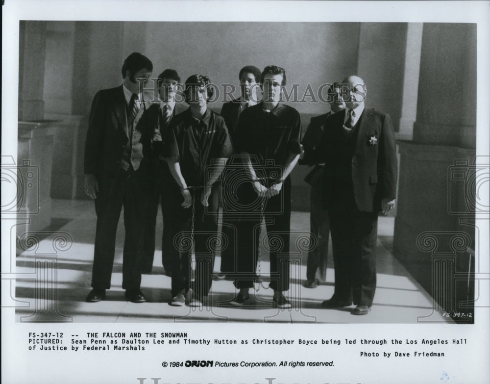 1984 Press Photo Sean Penn& Timothy Hutton in The Falcon And The Snowman- Historic Images