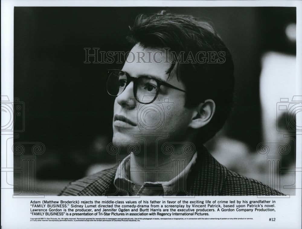 1989 Press Photo Mathew Broderick in Family Business - cvp50158- Historic Images
