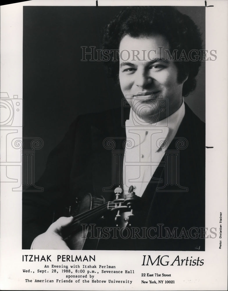 1988 Press Photo Itzhak Perlman Musician - cvp50282- Historic Images