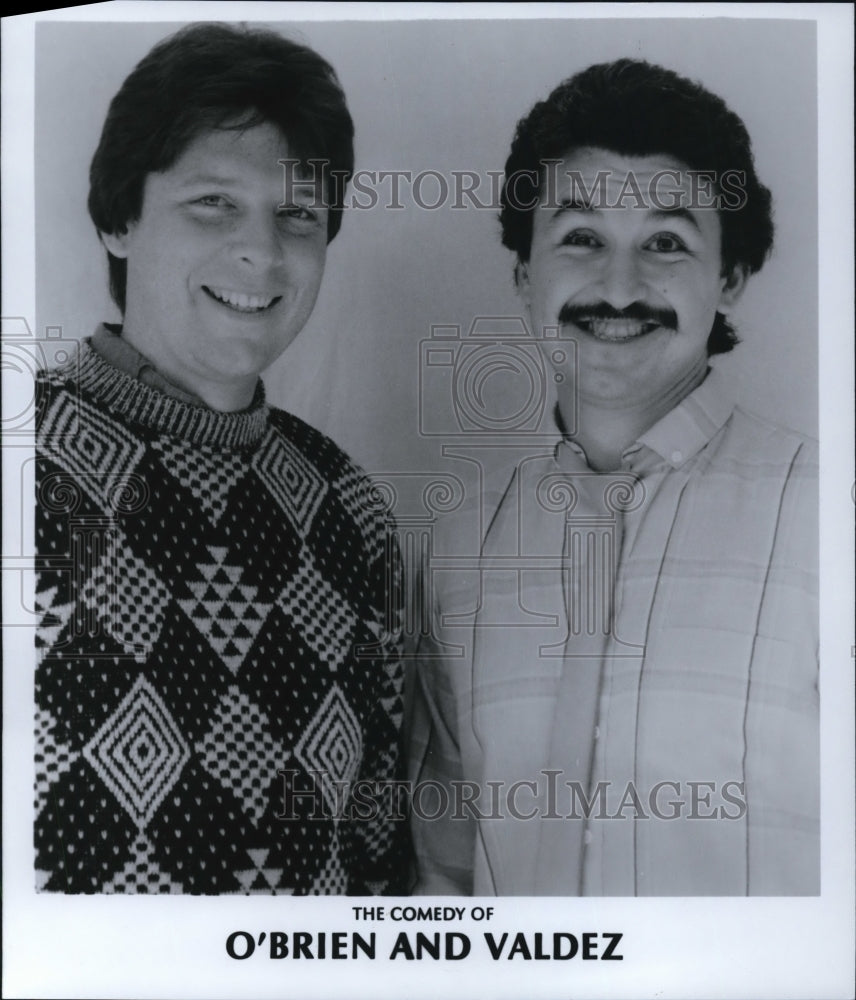 1985 Press Photo O&#39;Brien and Valdez Comedians - cvp50340- Historic Images