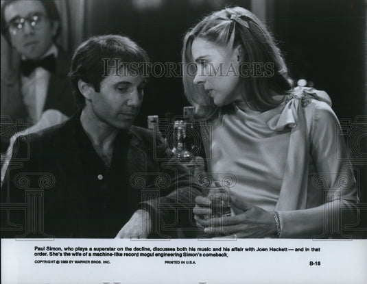 1980 Press Photo Paul Simon, Joan Hacket in One Trick Pony - cvp50671- Historic Images