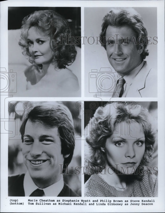 1983 Press Photo Marie Cheatham Philip Brown Tom Sullivan and Linda Gibboney- Historic Images