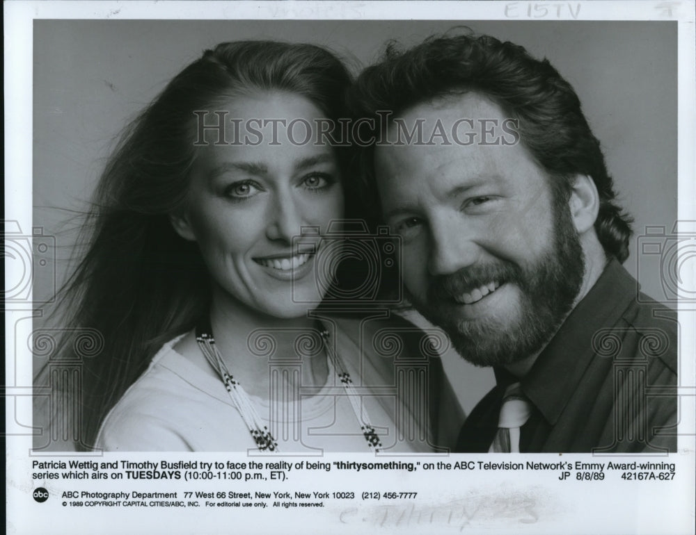 1989 Press Photo Patricia Wettig and Timothy Busfield star in Thirtysomething- Historic Images