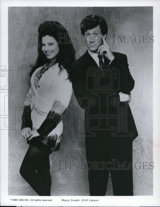 1994 Press Photo Fran Drescher and Charles Shaugnessy star in The Nanny- Historic Images